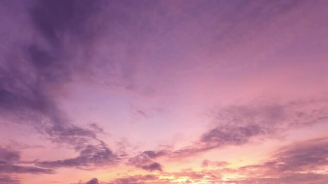 Sunrise or sunset clouds in purple pink blue sky