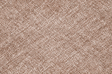 Natural brown linen fabric background. Fiber structure texture. Vintage canvas pattern.