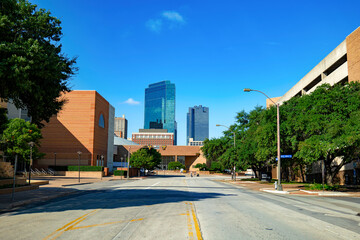 Sunny day in Dowtown Fort Worth, Texas