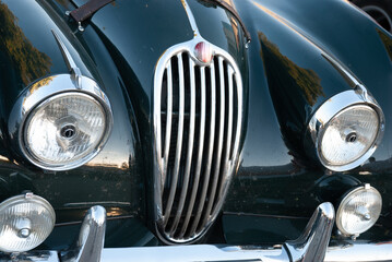 Vintage European sports car from 1960. Retro vehicle