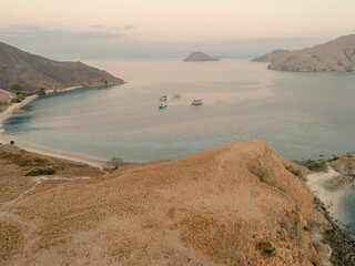 View of the sea from the hill
