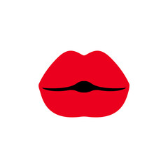 Sexy woman red lips, female open beauty mouth