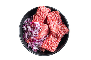 meat minced raw pork, beef meal snack on the table copy space food background 