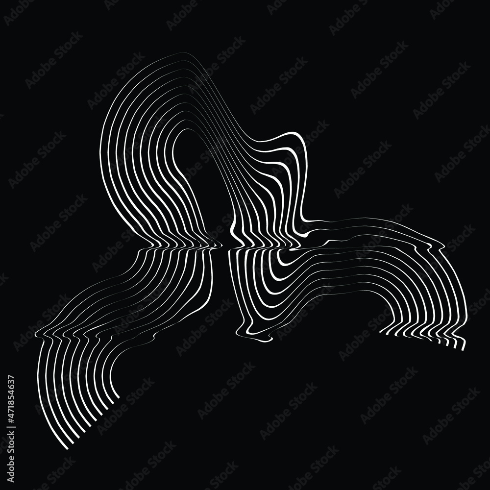 Poster glitch distorted geometric shape . minimal art design . destroyed melting logo . trendy defect error