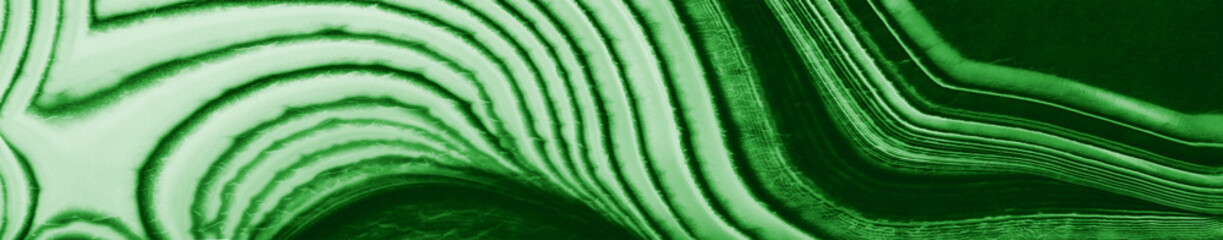 detailed close-up of agate dark and light green long stripe - obrazy, fototapety, plakaty