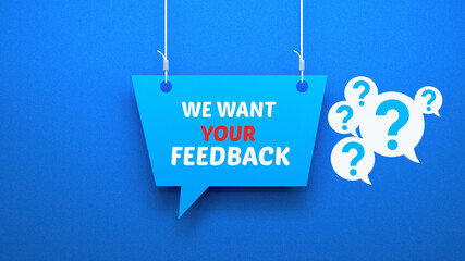 speech bubble and feedback