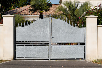 portal grey classic metal home gate classic old ancien house entry