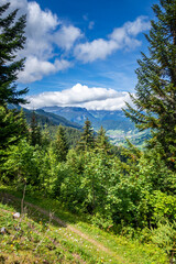 Mountain landscape in The Grand-Bornand, France