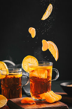 Aromatic tea with cirtus and brown sugar
