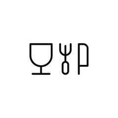 Restaurant, Food, Kitchen Line Icon, Vector, Illustration, Logo Template. Suitable For Many Purposes.