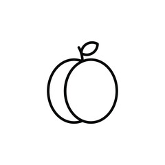 Peach Line Icon, Vector, Illustration, Logo Template. Suitable For Many Purposes.