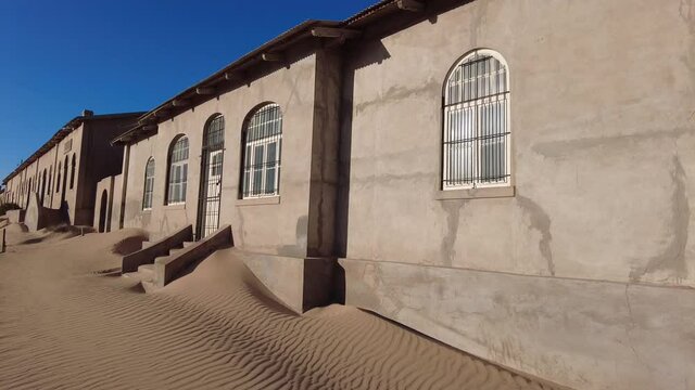 Ruins of the mining town Kolmanskop in the Namib desert near Luderitz, Namibia