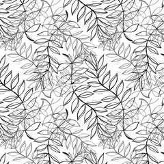 Seamless pattern hand-drawn branches of plants.Texture for printing on fabric and textile and wrapping paper.