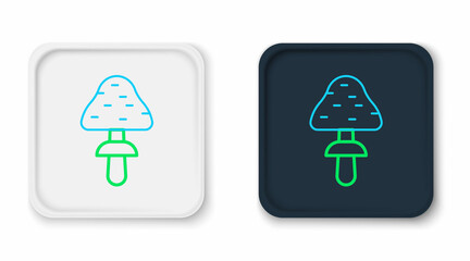 Line Mushroom icon isolated on white background. Colorful outline concept. Vector