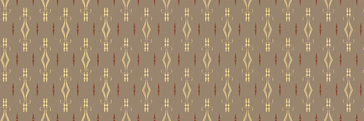 Trendy background image with decorative elements on brown background for your design projects, seamless pattern, wallpaper textures with flat design. Vector illustration