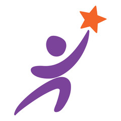 logo icon vector reach for the stars