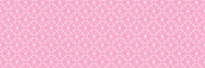 Colorful background image with decorative ornament on a light pink background for your design projects, seamless pattern, wallpaper textures with flat design. Vector illustration