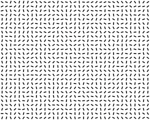 Black rectangular confetti on a white background, seamless pattern