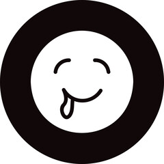 Obraz premium drooling glyph icon