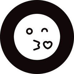 kiss glyph icon