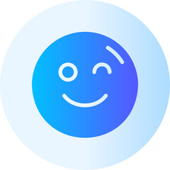 winking gradient icon