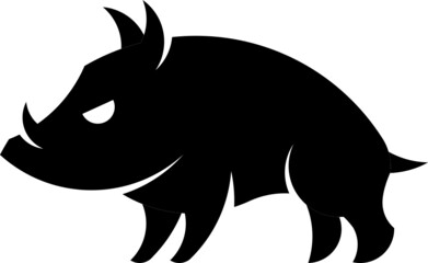 simple wild boar icon svg , isolated illustration