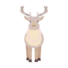 deer flat cartoon vector illustration