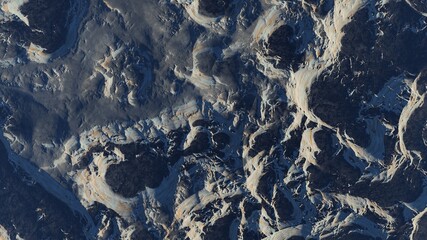 3D Rendered Fantasy Alien Landscape - 3D Illustration