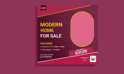 Social Media Real Estate Banner design, Templates & Images