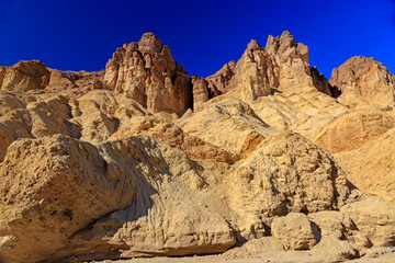 Zabriskie point cracked landscape view in national park Death Valley - 471869014