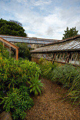 Greenhouses, growing houses and glass houses located in the Cambridge Botanical Gardens