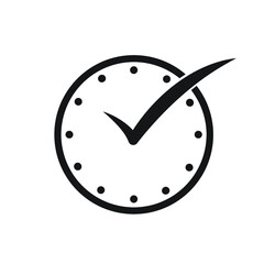 Real time icon in flat style