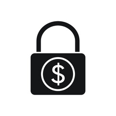 Money security icon, secure payment