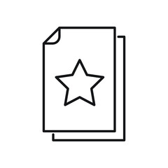 Document with star icon in comic style.