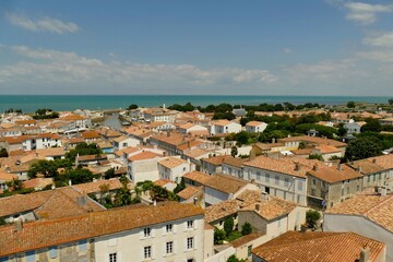 Obraz premium Vue aérienne de la ville de Saint-Martin-de-Ré 