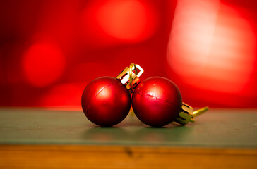 red christmas balls
