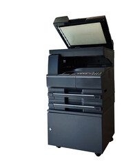 open black copier on white background, technology, object, copy space