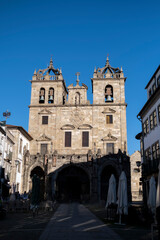 Fototapeta na wymiar View of the Cathedral of Braga in the city of Braga, Portugal.