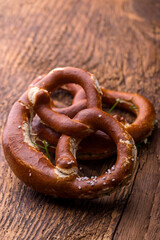 two bavarian pretzels