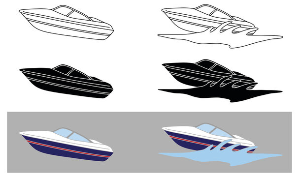 easy to draw speed boat - Clip Art Library