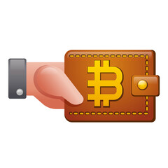 Obraz premium Cryptocurrency Bitcoin Wallet Icon