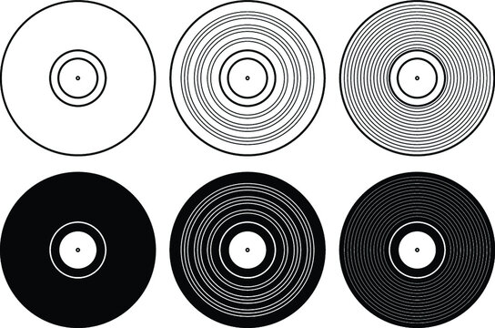 Vinyl Lp Record Disc Black Musical: vector de stock (libre de regalías)  481773475