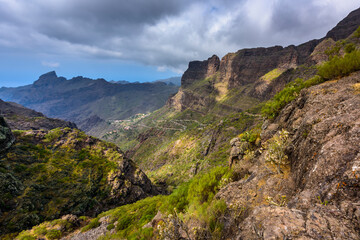 Dark clouds over Masca valley, Tenerife, Canary Islands