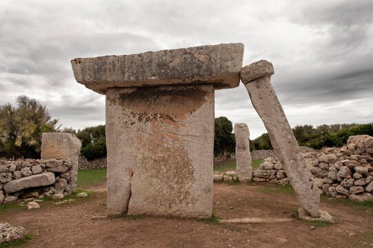 Taula from the Talayotic town Talat&iacute; de Dalt in Menorca - Spain.