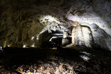 Interior of the Meziad cave from Apuseni mountains,  Bihor county, Romania.
