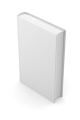 Blank book isolated on white background. 3D illustration mock-up