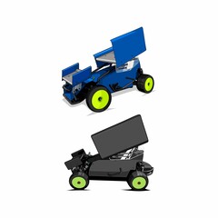  bundle set dirt racing car vector