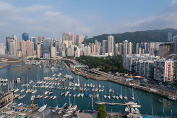 Obraz premium Typhoon shelter in Hong Kong