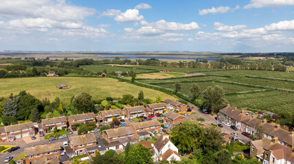Fototapeta na wymiar aerial view of Medway
