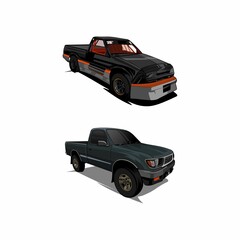 pickup truck vector © selamet
